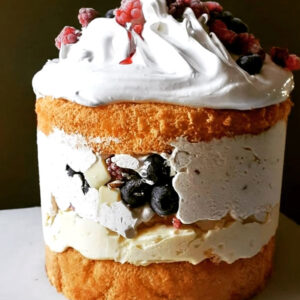 Torta de Ganache de Chocolate Blanco Descubierta