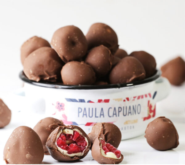 Frambuesas Bañadas en dos Chocolates